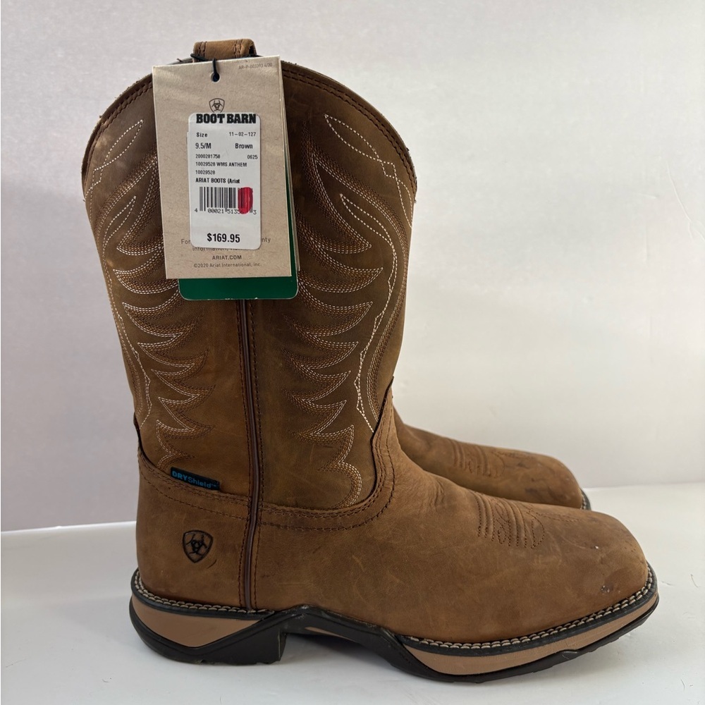 NWT Ariat Anthem Waterproof Western Boot Size 9.5B Men’s - Picture 3 of 16